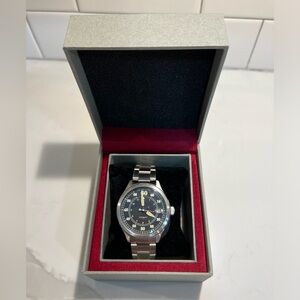 NEW - James McCabe Bobber Auto Stainless Steel Watch - Midnight Black JM-1050-11